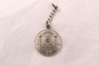 Mason Masonic Watch Or Keychain Fob 1 " Charm Pendant Vintage Emblem
