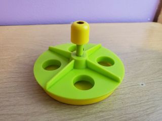 Vintage Fisher Price Little People Merry Go Round Yellow Green