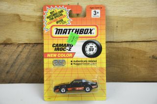 Vintage 1991 Matchbox Mb51 Chevrolet Camaro Iroc - Z 28 1/63 Diecast