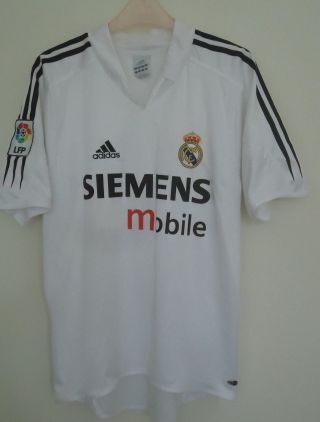 Real Madrid Vintage Home Football Shirt By Adidas Size S