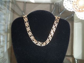 Vintage Monet Gold Plated Link Chain Necklace,  30 Inches Long