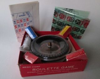 Vintage Mini Roulette Game Mego Corp Hong Kong Chips