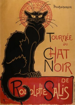 Vintage French 1896 Le Chat Noir Black Cat Advertisement Poster Art Print A3 A4