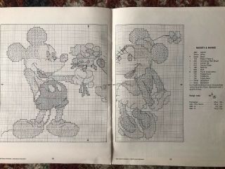 Walt Disney Characters in Counted Cross Stitch Pattern Book 1980 Paragon Vtg 5