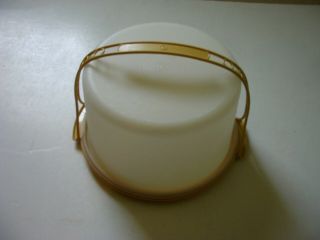 Vintage Tupperware Cake Carrier Harvest Gold With Handle