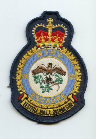 Vintage Rcaf Royal Canadian Air Force 19 Wing Comox Bc Patch Uniform Crest Flash