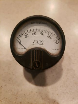 Vintage Westinghouse Volt Meter Gauge Direct Current
