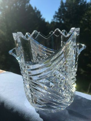 Vintage Bohemia Prestige 24 Lead Crystal Champagne Ice Bucket Czech Republic