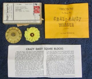 Vintage Crazy Daisy Winder Finer Handweaving Orignl Box & Instructions