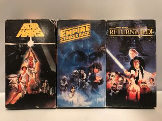 VTG 1990 Star Wars VHS Trilogy CBS FOX Red Label FAST 2