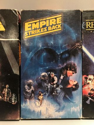 VTG 1990 Star Wars VHS Trilogy CBS FOX Red Label FAST 4
