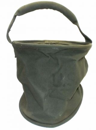 1945 Vintage U.  S.  Army Olive Drab Canvas Lyon & Coulson Horse Feed Bag