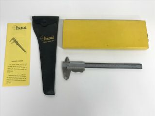 Vintage Central Tool 206 0 - 6 " Vernier Caliper W/ Box & Instructions