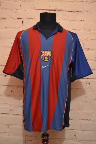 Vintage Fc Barcelona Football Shirt 2001/2002 Soccer Jersey Trikot Maglia Nike