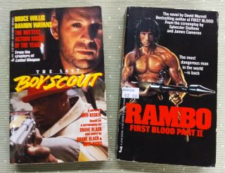 Rambo First Blood Part Ii & Last Boyscout Vintage Novel Paperbacks 