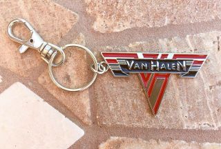 Van Halen Vintage Logo Metal Keychain - Official, 2
