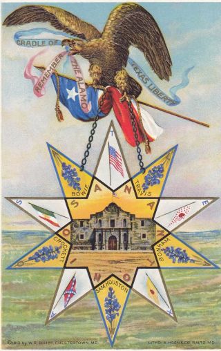 Old Vintage Postcard Cradle Of Texas Liberty Remember The Alamo San Antonio