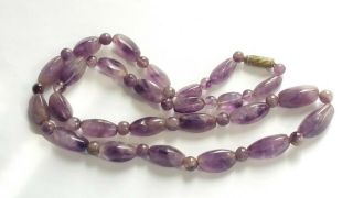 Vintage Amethyst Gemstone Bead Necklace