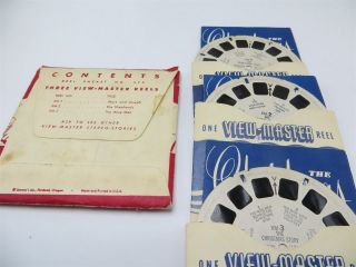 View - Master XM - 1 - 2 - 3,  A Christmas Story,  Vintage 1948,  3 Reel Set With Booklets 2