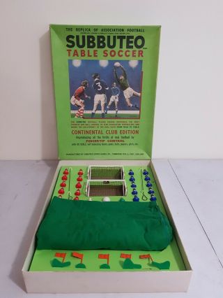 Vintage Subbuteo Set Continental Club Edition 60s 70s Uk Delivery