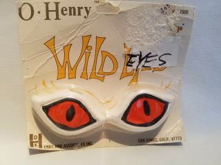 Vintage Retro Hippie O - Henry Ceramic Macrame Orange Wild Eyes Cat Beads