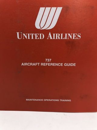 Vintage United Airlines Aircraft Reference Guide 737 2