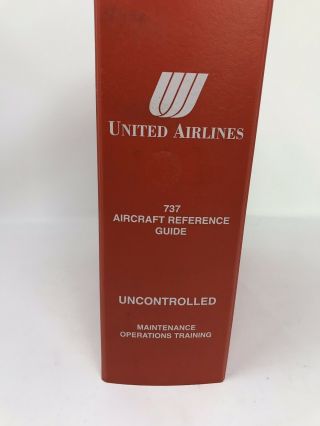Vintage United Airlines Aircraft Reference Guide 737 3
