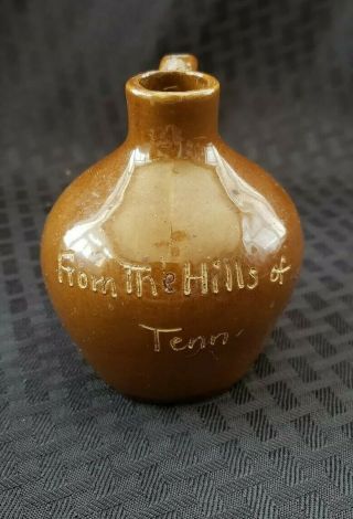 Vintage Scratch Pottery Jug From The Hills Of Tennessee