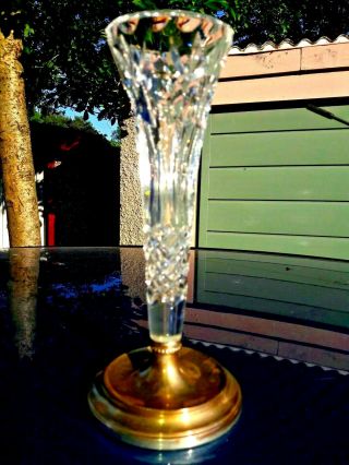 Vintage Hallmarked Solid Silver & Crystal Epergne - Vase - 8.  5 Inches High