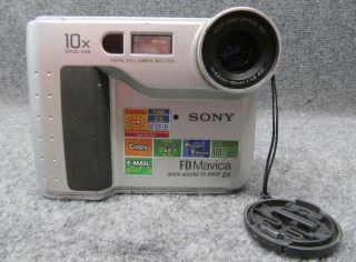 Vintage Sony Mvc - Fd75 Fd Mavica 10x Zoom 0.  35mp Floppy Disk Digital Still Camera