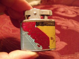 Vintage Cmc Continental Lighter,  California State Souvenir,  Made In Japan