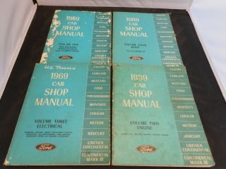 Set Of 4 Vintage 1969 Ford Service Manuals Vol 2,  3,  4,  & 5