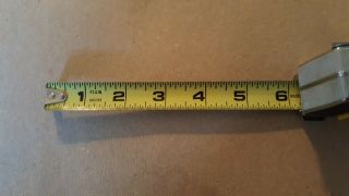 Vintage Lufkin W7312 Mezumatic White Clad Power Tape Measure 12 FT.  3/4 