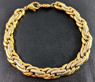 Lovely Vintage Gold Tone Bismark Chain Bracelet Jewellery Signed Napier