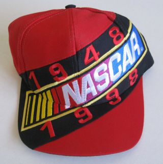Vintage 1998 Nascar Car Racing 50th Anniversary Snapback Hat Advertising Cap