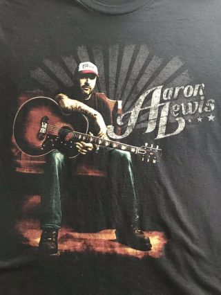 Vintage Aaron Lewis Concert Tshirt Size 2xl Black Country Hick Cap