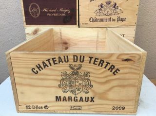 Margaux Wine Box 12 Bottle Size First Growth French Vintage Chic Storage Crate.