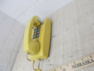 Vintage Yellow Wall Phone At&t Western Electric 2554 Mfg 08 - 1978