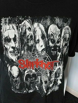 Vintage SLIPKNOT Black ' The Unholy Alliance ' Tour 2004 T - Shirt Size XL Slayer 3
