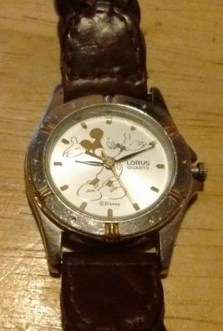 Vintage Lorus Mickey Mouse Ladies Watch,  Running With Battery Nr J