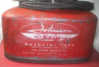 Vintage Johnson Evinrude Mile Master Outboard 4 Gallon Boat Fuel Gas Tank Can