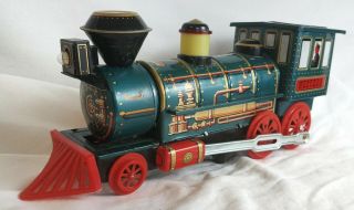 Vintage Western Tin Toy Train Japan Battery Operated Engine - 1960 ' s Modern Toys 2