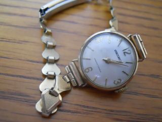 Ladies Vintage Seiko Watch With Gold Case (hallmarked) And Gold Effect Strap.