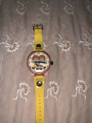 Marx Toys Vintage Raggedy Ann & Andy Wind Up Watch Childrens