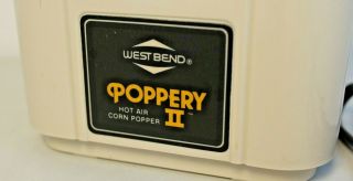 Vintage West Bend Poppery II 2 Hot Air Popcorn Corn Popper Coffee Bean Roaster 2