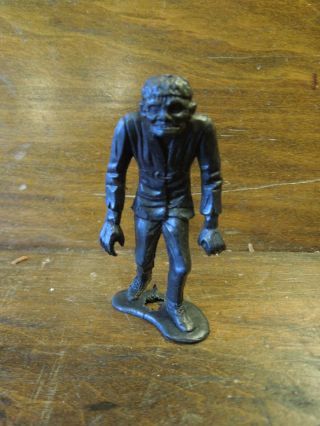 Vintage 1960s Mpc Frankenstein 2.  5 Inch Plastic Monster Figure Black