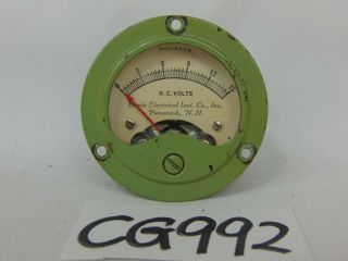 Vintage Round Beede Meter Dc Volts 0 - 15 Rat Hot Rod 2 1/2 " Round Usa Made