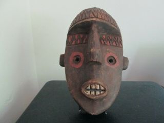 Antique/vintage African Carved Wooden Tribal Mask Suku