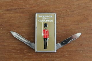 Vintage 1960s Windsor Supreme Canadian Whiskey Money Clip / File / Knife