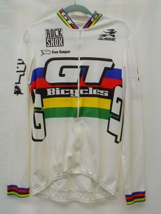 Aussie Vintage Xl Long Sleeve Full Zip Cycling Jacket - - Rock Shox - - Gt Bicycles